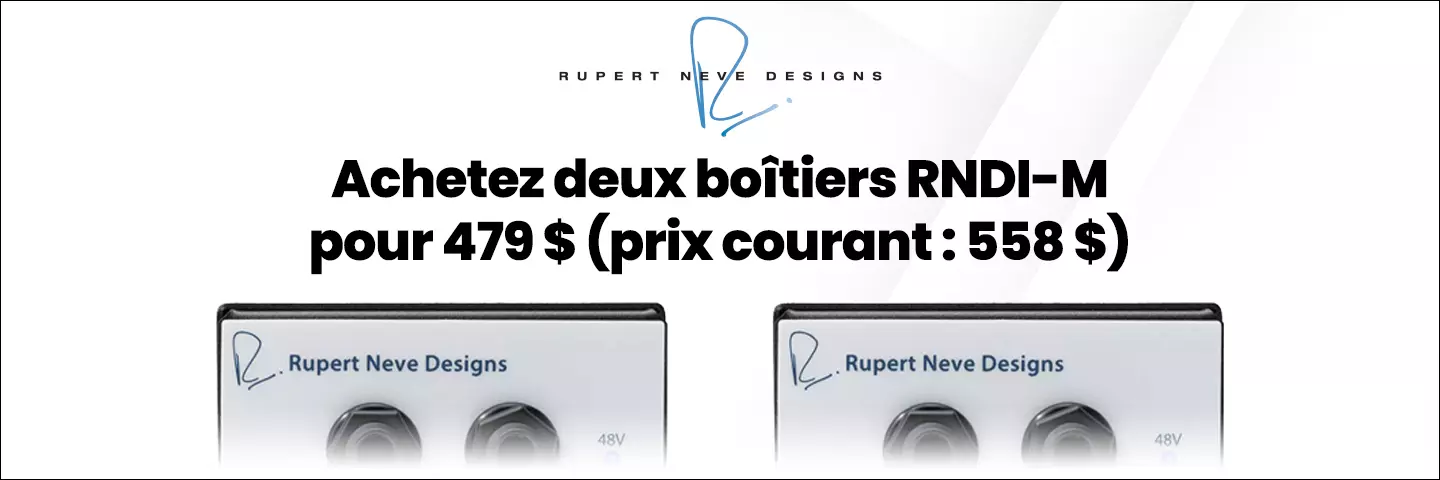 Profitez d�un rabais en achetant une paire de bo�tiers RNDI-M de Rupert Neve Designs